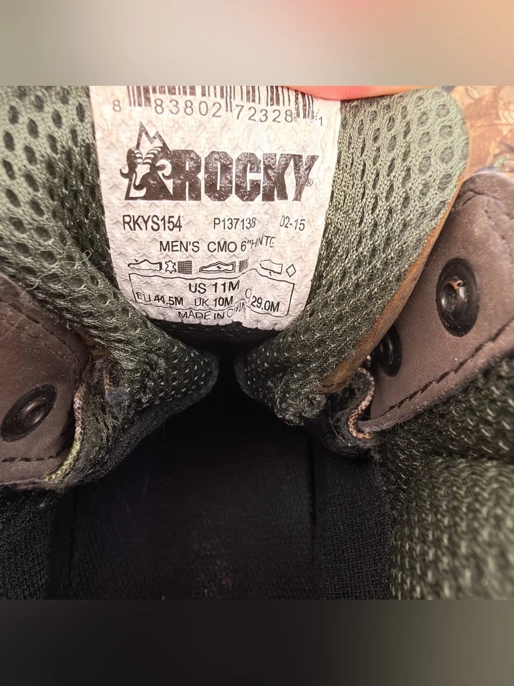 Rocky Men's Camouflage Hunting Boots - Green/Brown/Black